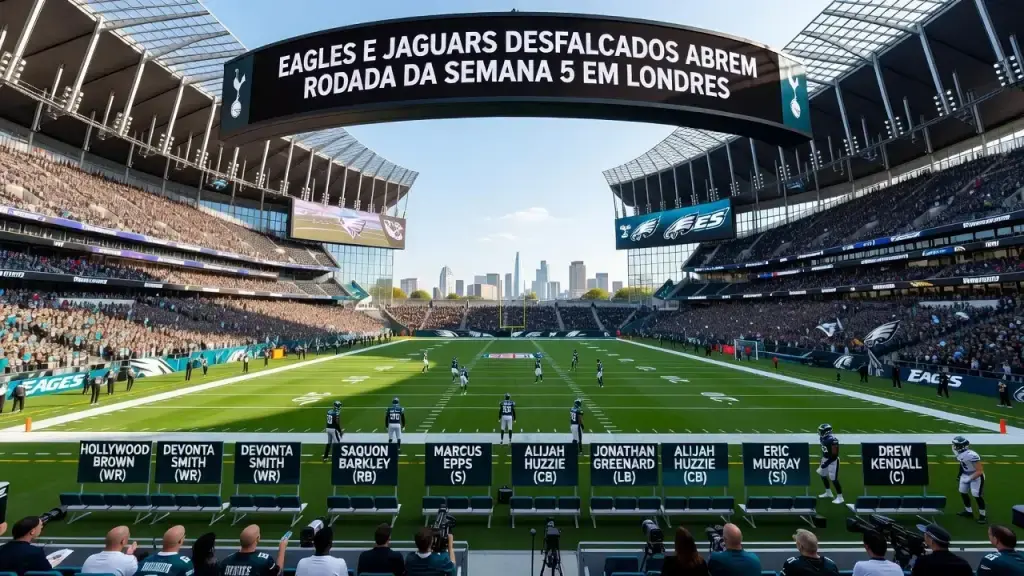Eagles e Jaguars Desfalcados Abrem Rodada da Semana 5 em Londres