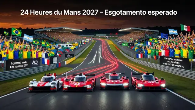 Ingressos para as 24 Horas de Le Mans 2027 à venda em novembro